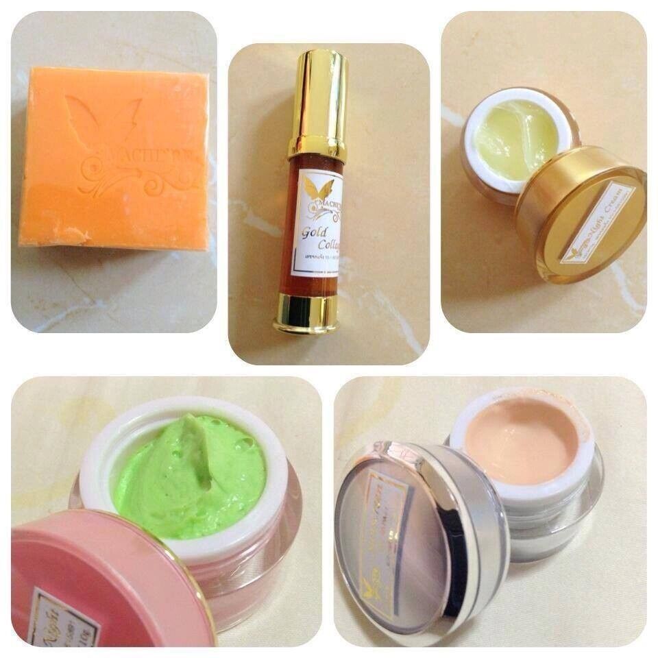 Mache're Gold Whitening Cream Perfect Set Bright Smooth Skin Face Care