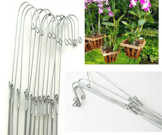 10pcs Hanging Wire Orchid Vanda Hanger Plant Garden Planter Flowers Baskets4 Leg