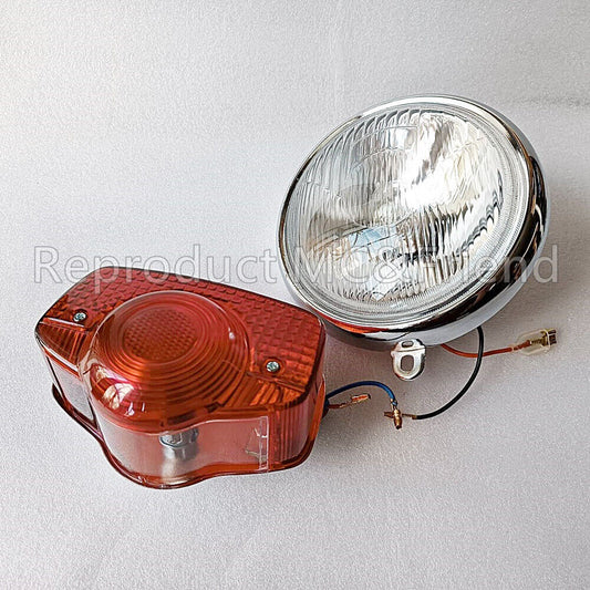 Set 2 pcs. Head Light & Tail Light 6V For Honda CB100 CB125S CL100 CL125A SS125A
