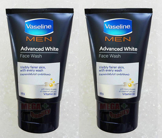 2x100g Vaseline MEN Face Anti-Spot Whitening Visibly Fairer Skin Advanced White