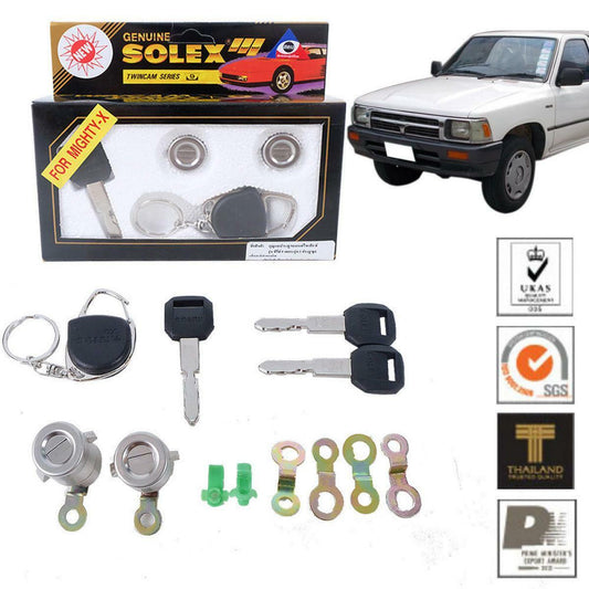 89-1992 Toyota Pickup Mk3 Solex 2 Door Lock Security Safety Flat Key Cylinder