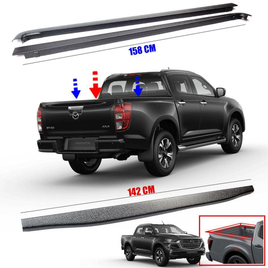 Tailgate Rear Cover Protection Fit Mazda BT-50 PRO Ute 2021 BLACK 1Set