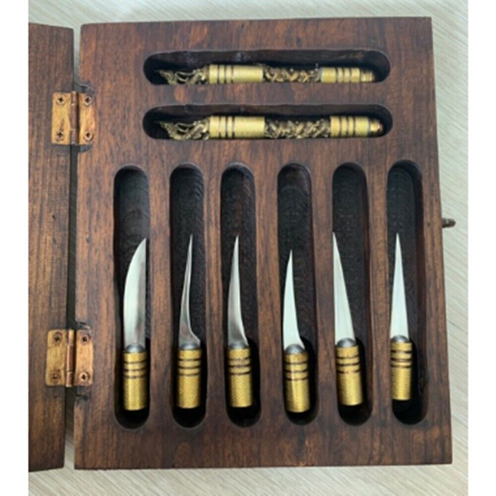 Thai Carving Knives Food Art Tool Fruit Soap Carving Knife Set naga Box Luxury