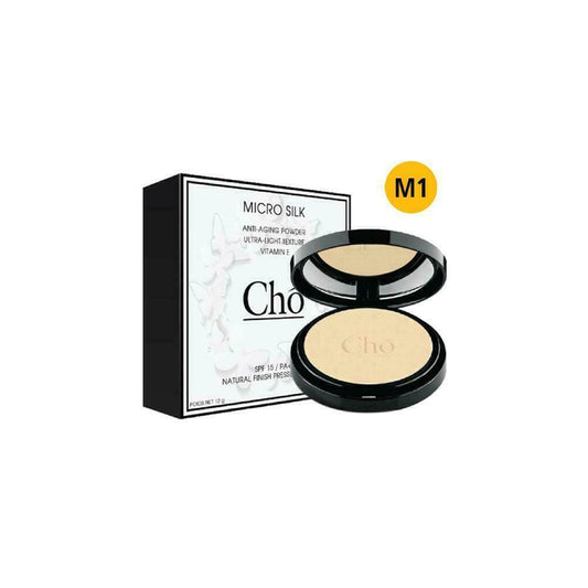 Cho Micro Silk Anti-Aging Natural Finish Pressed Powder #M1 Natural Beige