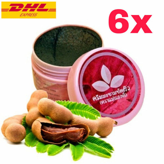 6x Tamarind Scrub Cream Mask Face & Body Thai Whitening Soft Smooth Skin 70g