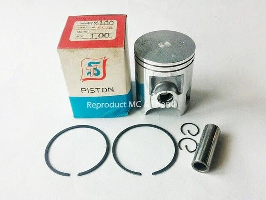 Yamaha RX100 Piston+Ring+Pin+Clips Set Size Oversize 1.00 (Diameter = 53.00mm.)