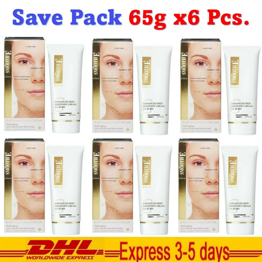 6x Smooth E Gold Advanced Anti-Aging Smooth Face Skin Recovery Reduce Dull Spots