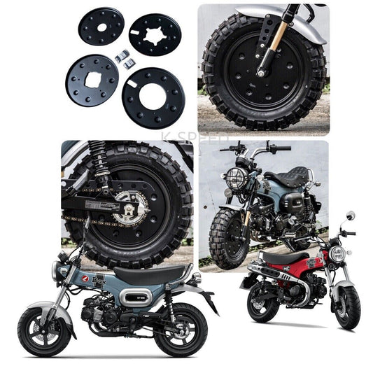 Black Front Rear Moon Wheel Guard Trim Cover Fits Honda DAX125 ST125 2022 - 2023