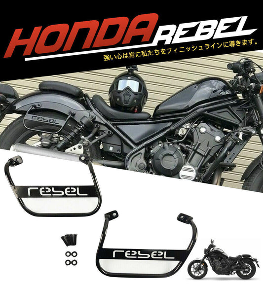 SIDE SADDLE BAG SUPPORT CARRY RACK TWIN FIT HONDA REBEL 2017-2021 CMX 300 500