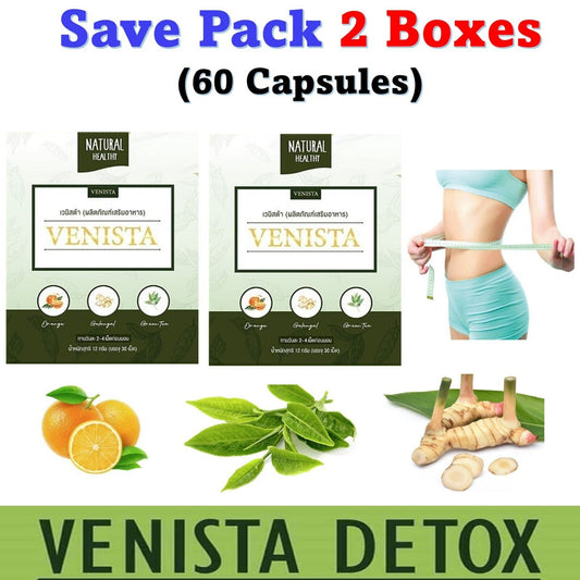Venista Green Tea Detox Weight Control Natural Extracts (60 Capsules)