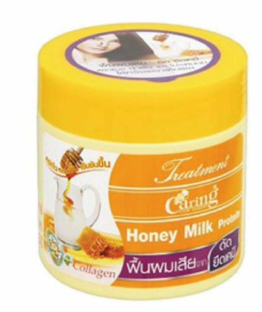 Caring Honey Milk Hair Treatment Restore Stretch Bending Chemicals Hair 250ml