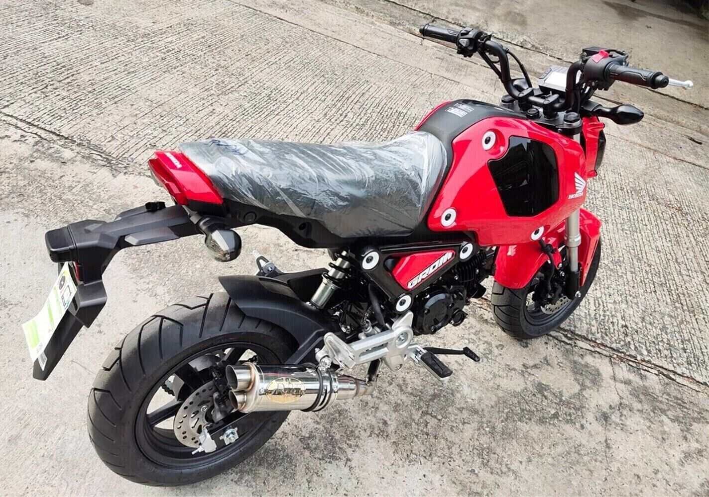 AR EXHAUST PIPE HONDA GROM 125 MSX 125 21-2022 FULL SYSTEM LOW MOUNT CHROME