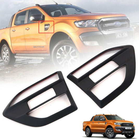 Side Vent Cover Trim Matte Matt Black Fit Ford Ranger MK2 PX2 2015-2018