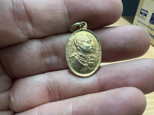 Rama V Chulalongkorn Talisman Amulet LP Monk Heirlooms Artifact Relic Artifact