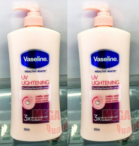 2 x 570ml Vaseline Healthy White UV Lightening Body Lotion Moisturizer Whitening
