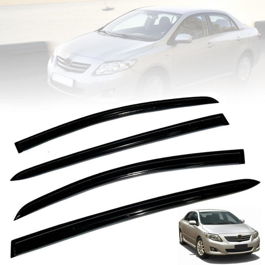 Rain Visor Weather Guard Shield Gloss Black Fit Toyota Corolla Altis 2008-2013