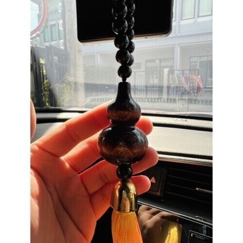Calabash LP Sothorn Praying Wood Beads Hanging Thai Buddha Amulet Car Mantra