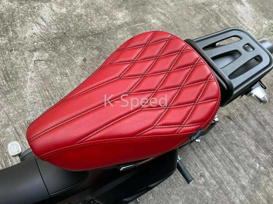 Diablo seat cushion,Red leather material for Honda super cub C125 2018-2022