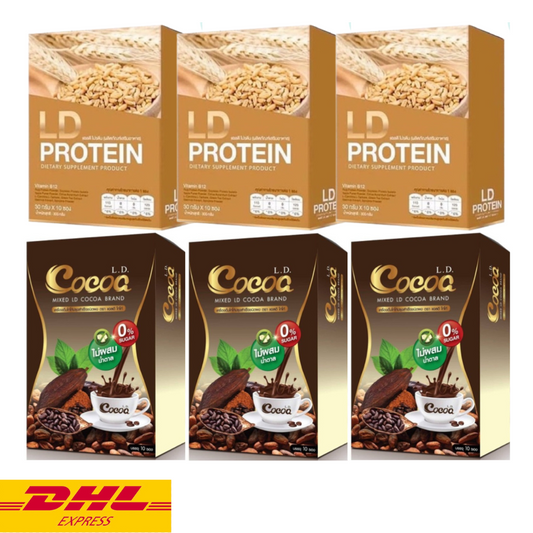 3x LD Protein Malt + 3x LD Cocoa Instant Drink Mix Powder Weight Management