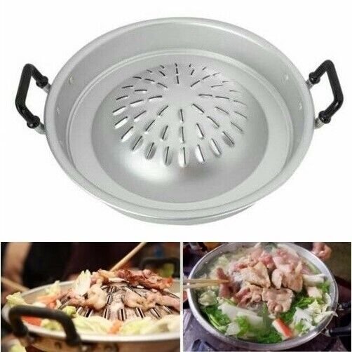 30 Cm Pan Grill Thai Bbq Griddle BBQ Cooking Korean Lao Aluminum Picnic Party