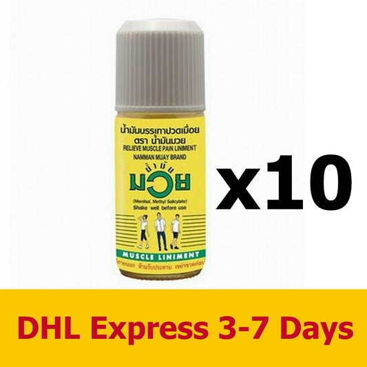 10x60ml Muay Thai Boxing Liniment Namman Muay Thai Oil Kickboxing Sport Training