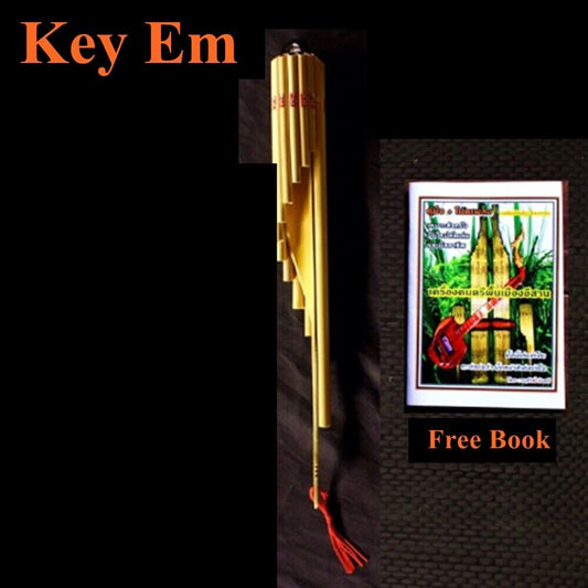 Wote Thai Bamboo Instrument Musical Panpipe Handmade Flute Isan Key Em Free Book