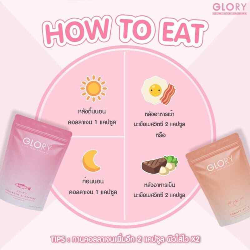 4x Glory Collagen Dipeptide & Tomato Vit C Skin Smooth Radiance Soft Aura DHL