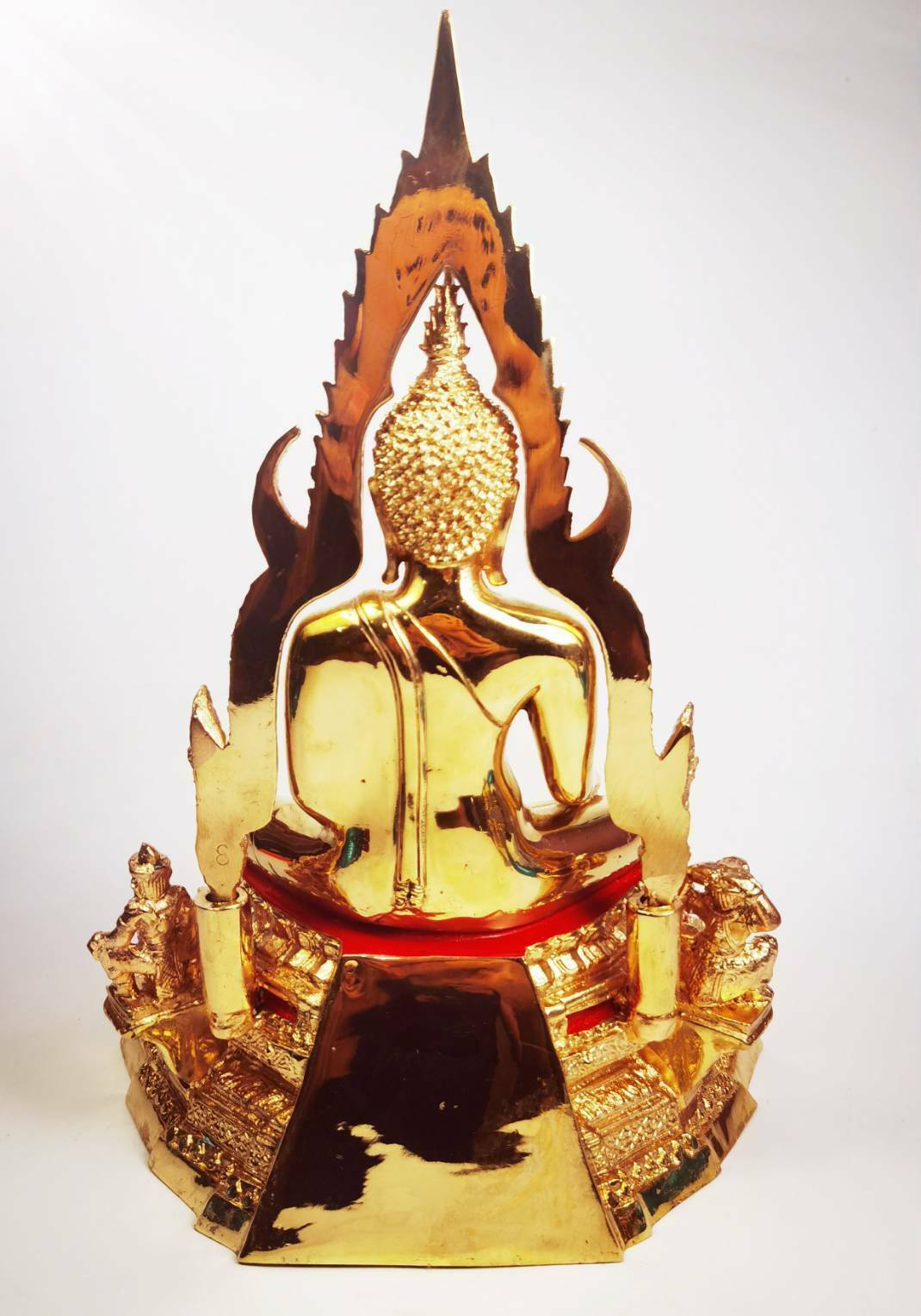 Phra Bucha Chinnaraj Gold bronze Chinnarat Buddha Statue Worship Altar Amulet