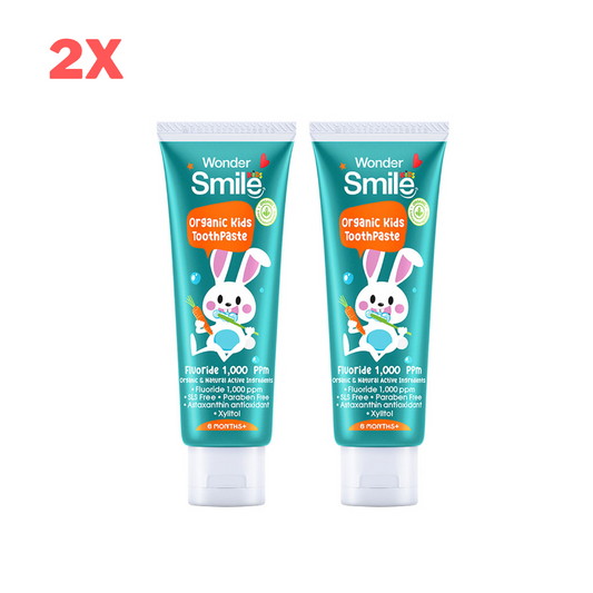 Wonder Smile Kids Toothpaste Organic Yuzu Orange Fluoride Natural Teeth Baby 30g