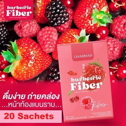 Charmar Burberrie Fiber Drink Berry Extract Delicious, flat belly 20 sachets