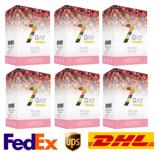 6x ROOM FIBERRY 7 DAY Berry Drink Detox Powder Fruit Vegetable Fiber Slim Diet
