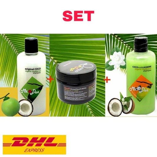 MR.DEE Original COCO Shampoo+ Coconut Jasmine Shampoo+ Hair Conditioner [SET]