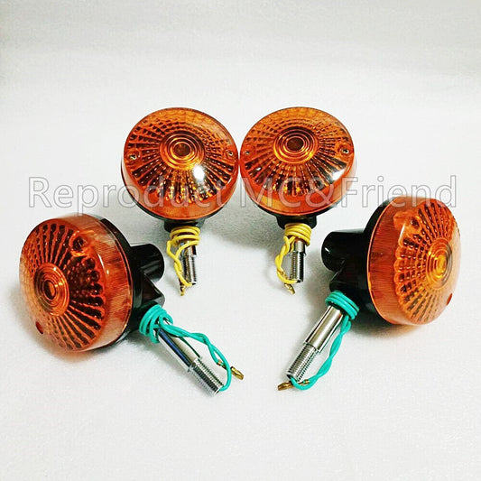 Set 4pcs. Front & Rear Turn Signal Lamp 6V. :Fits Suzuki TS100 TS125 TS185 TS250