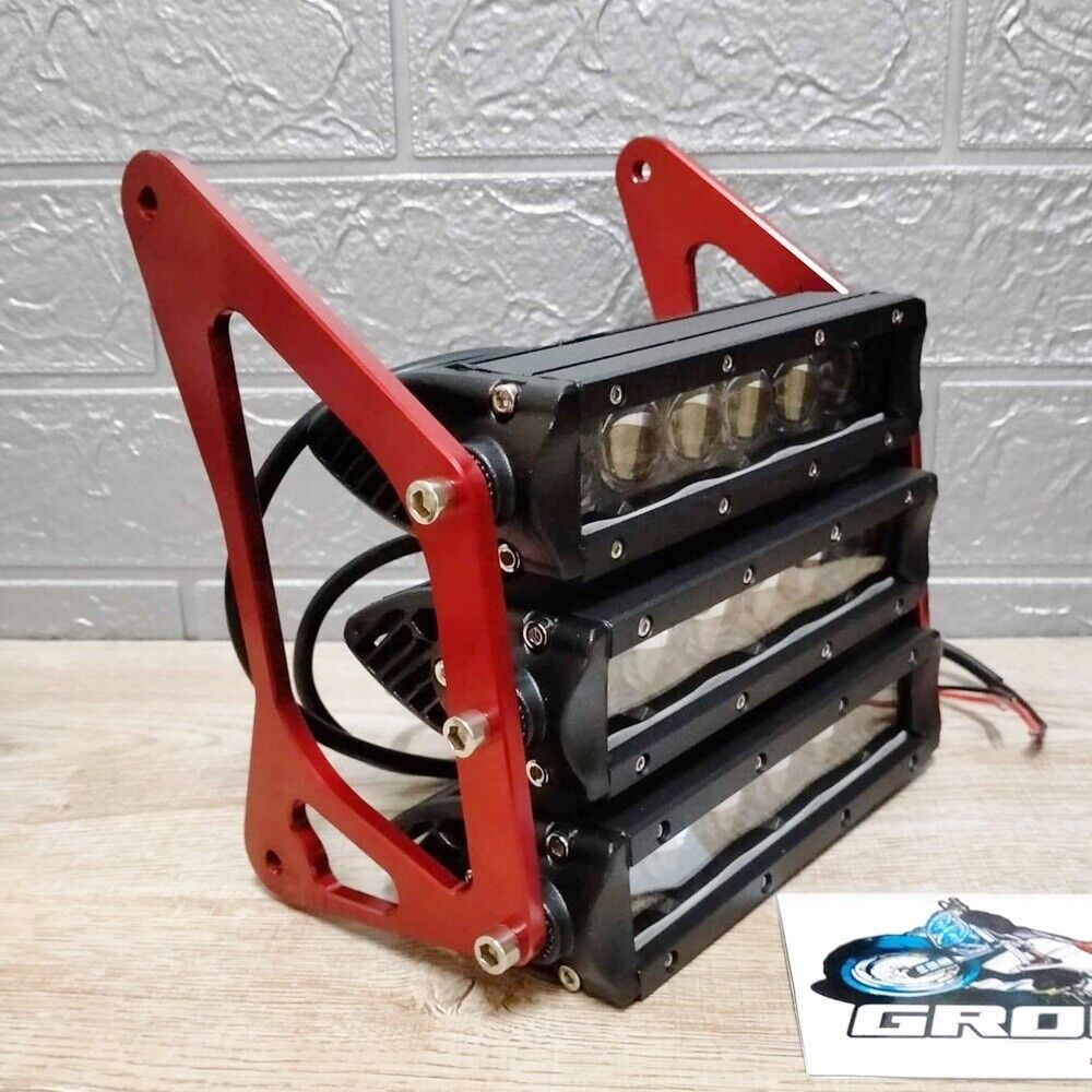 3 Row Modified LED Headlight Honda MSX Grom Red Motorcycle Parts Short line