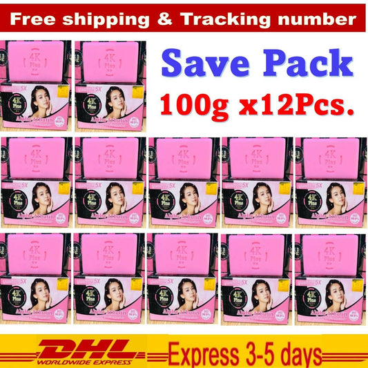12x 4K Plus 5X Alpha Arbutin Facial Soap Nourish Skin Beauty Healthy Aura Smooth
