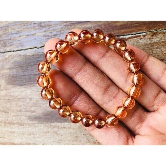Bracelet Naga Eye Gem Champagne Jewelry Size10mm.Thai Buddha Amulet Beads