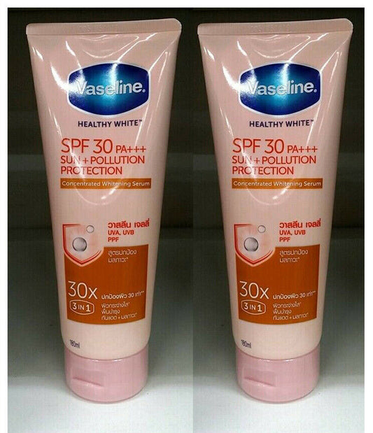 2x180ml. Vaseline Healthy White Body Lotion Serum 30x Whitening Action SPF30 PA