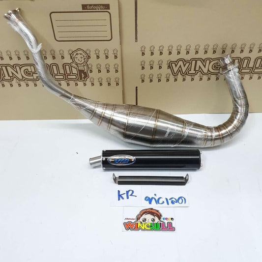 Kawasaki KR 150 EXHAUST FULL SYSTEM STAINLESS RACHING STAINLESS STEEL