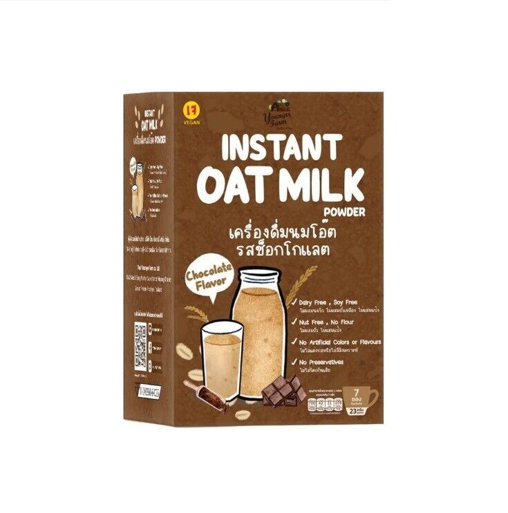 Instant Oat milk powder drink Chocolate flavor Vegan Halal Vegetarian 21 sachets