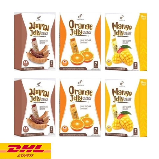 6x Per Jelly Fiber Tamarind Mango Orange Choose Flavor Help Excretion Pananchita