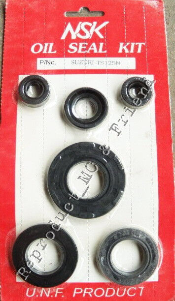 Oil Seal Kit Set : Fits Suzuki 1978-1981 TS100 TS125 (6 pcs. : 1 set)