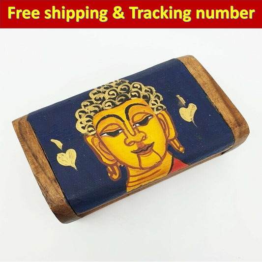 Wood Box Thai Buddha Collections Small Decorative Vintage Teak Wooden
