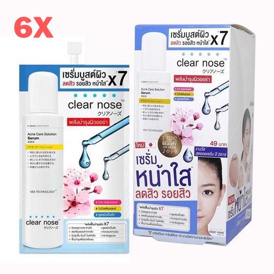 6x Clear Nose Acne Care Solution Serum Reduce Scars Redness Oil Control Skin 8 g