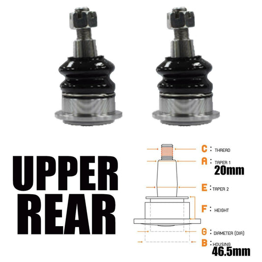 2 PCs Ball Joint Upper Rear For Honda Accord Sedan EX LX 2013 2014 15-2017