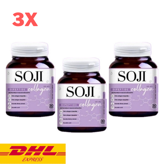 3x SOJI Collagen Chewable Anti-aging Wrinkles Acne Younger Skin Firm Brightening