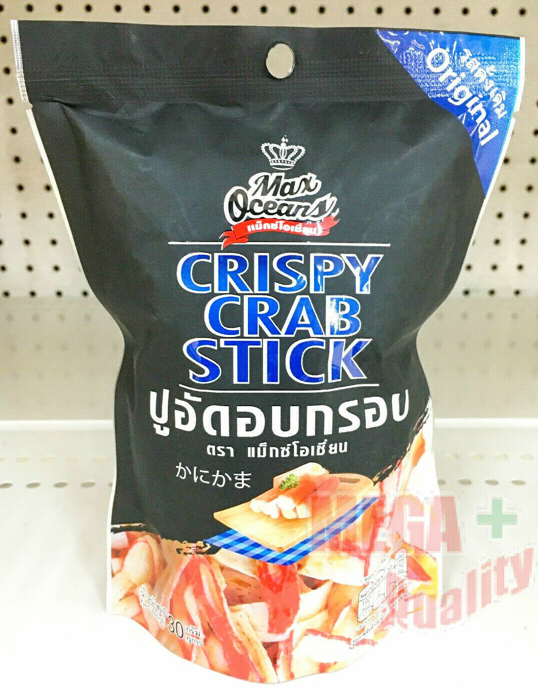 Thai Foods Crispy Crab Stick Fish Product of Thailand 30g. Original Flavors GMP
