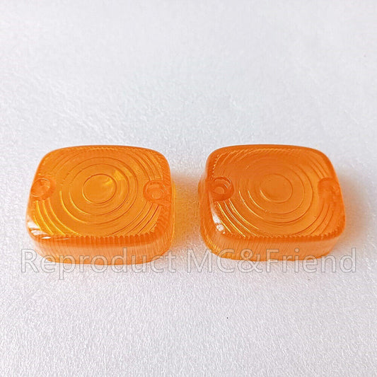 Set 2 Pcs : Front Turn Signal Winker Lens New Fits Honda C200 CA200 C201 CD90