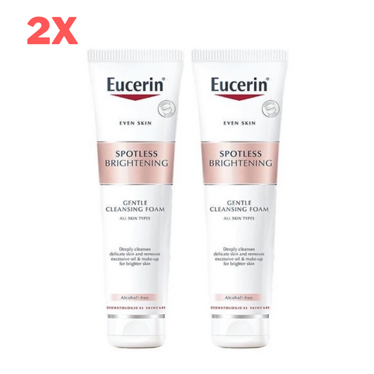 2x Eucerin Spotless Brightening Gentle Cleansing Foam Reduce Dark Spots 150g