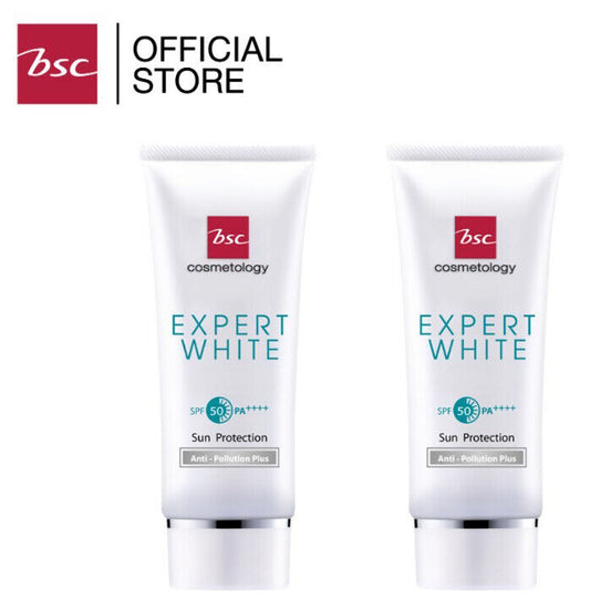 2 x BSC Expert White Sun Protection anti pollution plus SPF 50 PA++++ 20ml.