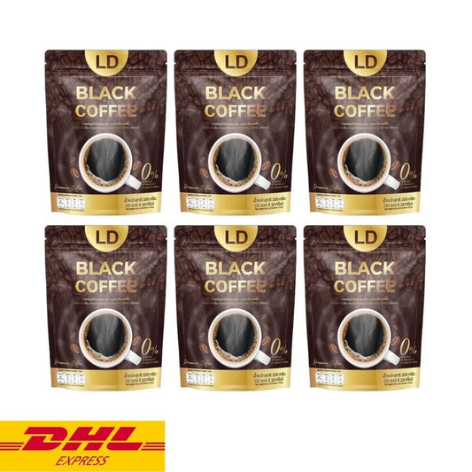 6x LD Black Coffee Instant Powder Mix Drink Meal Replacement Control Hunger